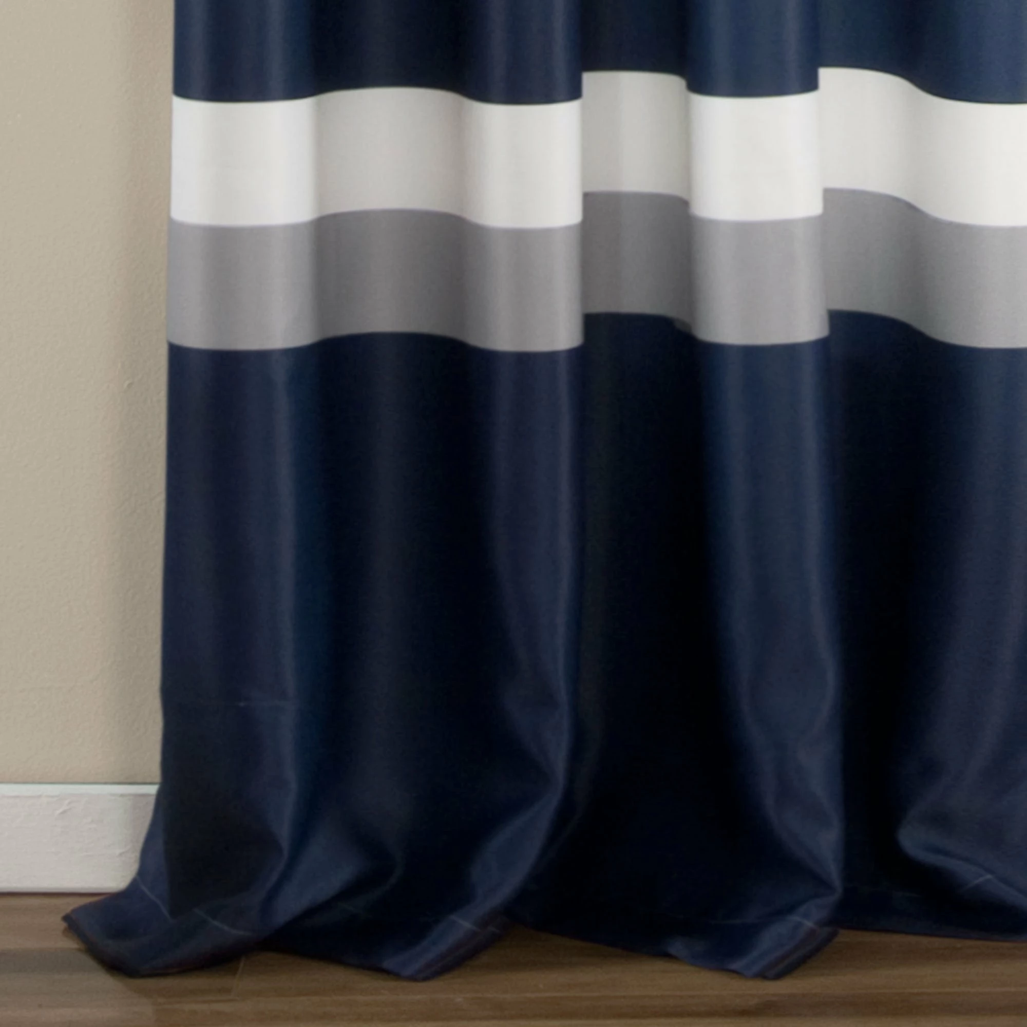Flash Sale π Lush Decor Alexander Stripe Room Darkening Curtain Panel Pair Navy π 12 Flash Sale π Lush Decor Alexander Stripe Room Darkening Curtain Panel Pair Navy π - Image 12