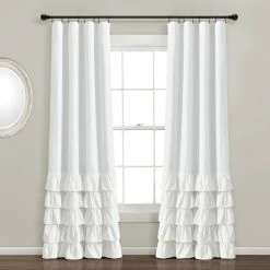 Cheapest 🛒 Lush Decor Allison Ruffle 100% Lined Blackout Window Curtain Panel Blush 💯 -Lush Decor Shop Lush Decor Allison Ruffle 10025 Lined Blackout Window Curtain Panel 13