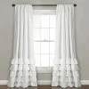 Discount 🌟 Lush Decor Allison Ruffle Window Curtain Panel Pair Dark Gray 🔥