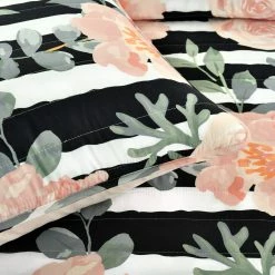 Wholesale 🌟 Lush Decor Amara Watercolor Rose 5 Piece Quilt Set Black & Dusty Rose 🌟 -Lush Decor Shop Lush Decor Amara Watercolor Rose 5 Piece Quilt Set 3
