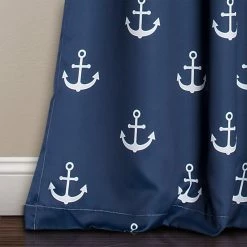Deals ⌛ Lush Decor Anchor Room-darkening Window Panel Curtain Pair Navy 💯 -Lush Decor Shop Lush Decor Anchor Room darkening Window Panel Curtain Pair 1