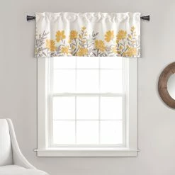 Best reviews of 👍 Lush Decor Aprile Light Filtering Valance - 18" X 52" Yellow / Grey 🌟 -Lush Decor Shop Lush Decor Aprile Light Filtering Valance 4