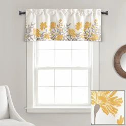 Best reviews of 👍 Lush Decor Aprile Light Filtering Valance - 18" X 52" Yellow / Grey 🌟 -Lush Decor Shop Lush Decor Aprile Light Filtering Valance 6