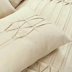 Budget ✨ Lush Decor Arora Pleat 5 Piece Comforter Set White ✨ 19 Budget ✨ Lush Decor Arora Pleat 5 Piece Comforter Set White ✨ -Lush Decor Shop Lush Decor Arora Pleat 5 Piece Comforter Set 4