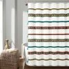 New 🛒 Lush Decor Ava Boho Stripe Tassel Yarn Dyed Eco-Friendly Recycled Cotton Blend Shower Curtain Single ⌛