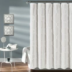 Budget 🎉 Lush Decor Avon Chenille Trellis Shower Curtain Gray 😉