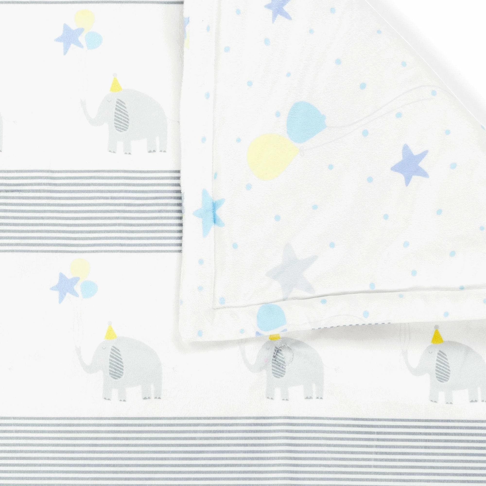 Deals ✔️ Lush Decor Baby Elephant Balloon Reversible Soft & Plush Oversized Soft Baby Blanket - 50" X 36" ✨ 5 Deals ✔️ Lush Decor Baby Elephant Balloon Reversible Soft & Plush Oversized Soft Baby Blanket - 50" X 36" ✨ - Image 5