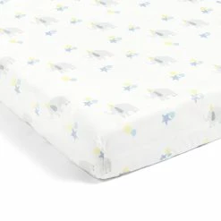 Outlet 🧨 Lush Decor Baby Elephant Balloon Soft & Plush Fitted Crib Sheet - 52"x 28" X 9" 🎁
