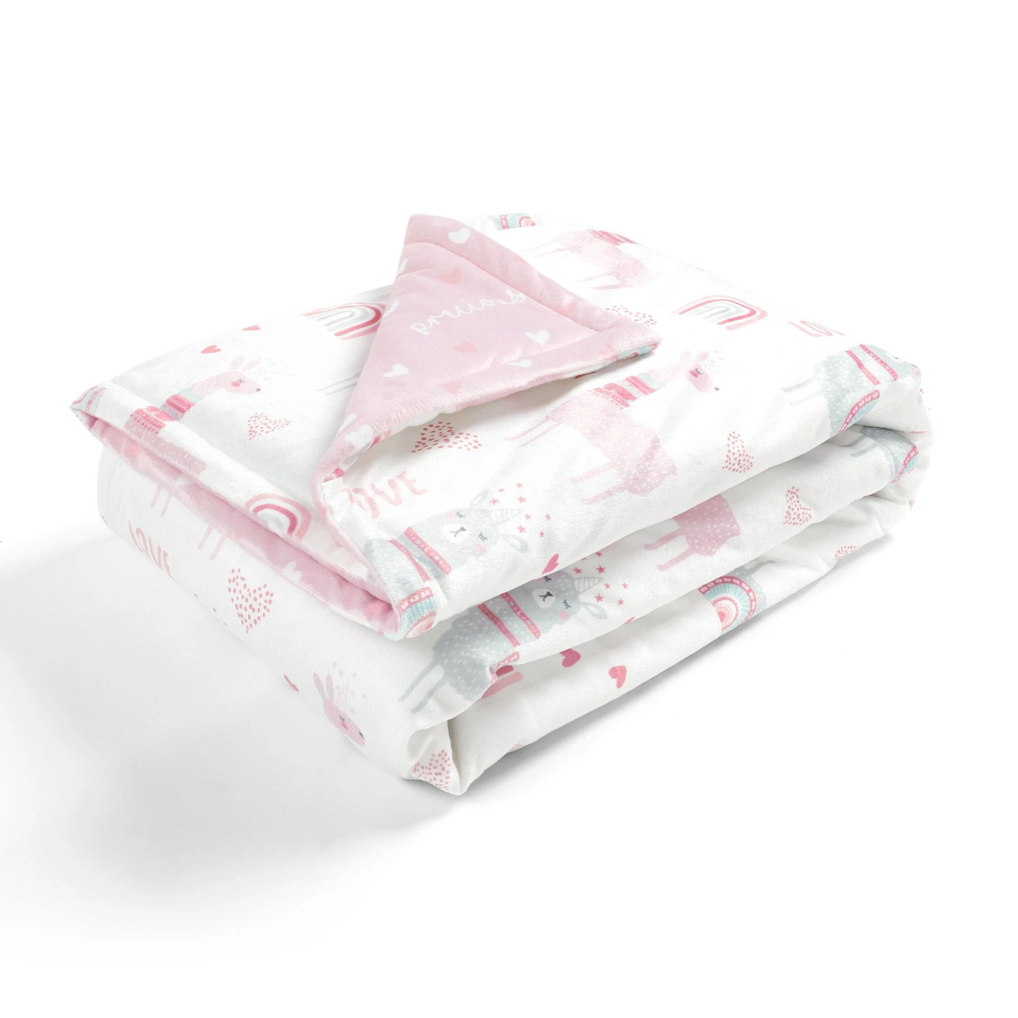 Promo ⭐ Lush Decor Baby Llama Love Reversible Soft & Plush Oversized Soft Baby Blanket - 50" X 36" ✔️ 1 Promo ⭐ Lush Decor Baby Llama Love Reversible Soft & Plush Oversized Soft Baby Blanket - 50" X 36" ✔️