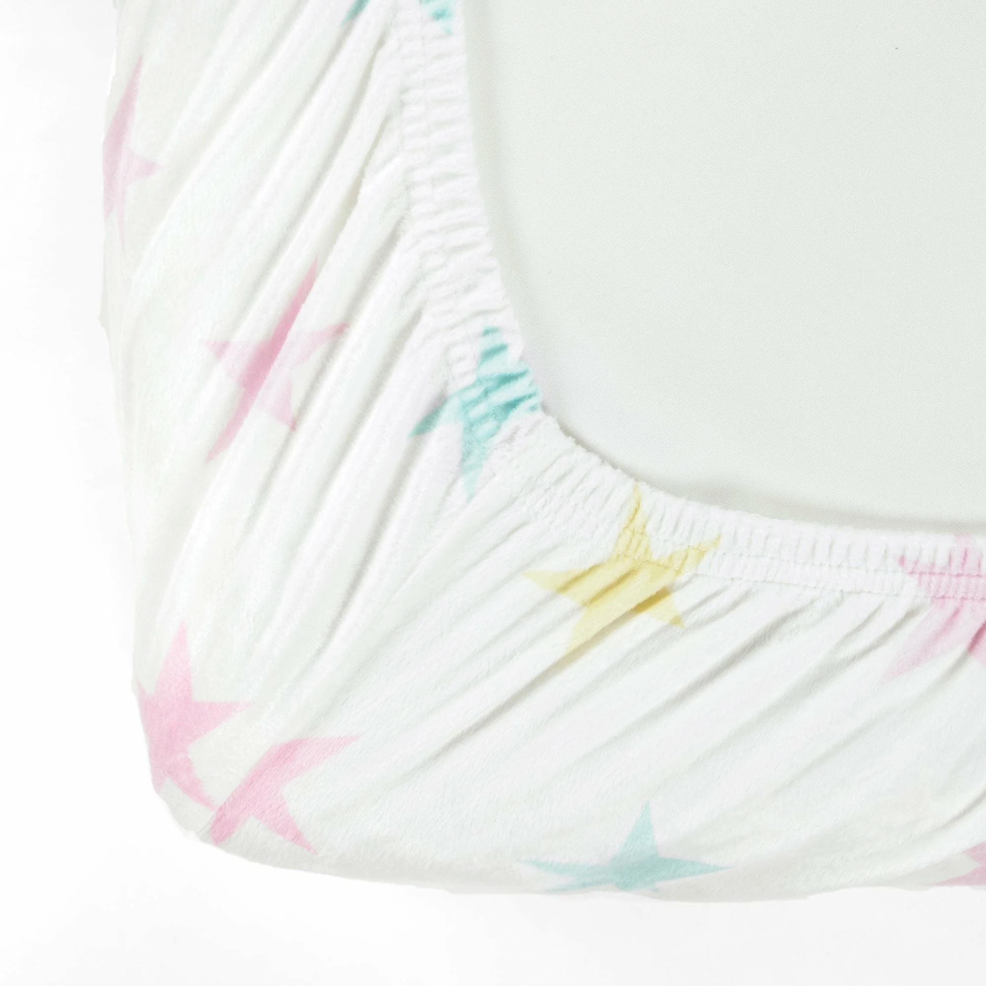 Coupon 👏 Lush Decor Baby Rainbow Allover Stars Soft & Plush Fitted Crib Sheet - 52"x 28" X 9" 😉 4 Coupon 👏 Lush Decor Baby Rainbow Allover Stars Soft & Plush Fitted Crib Sheet - 52"x 28" X 9" 😉 - Image 4