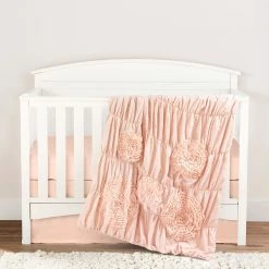 Cheapest 👏 Lush Decor Baby Serena Embellished Soft Baby/Toddler 3 Piece Bedding Set - 50" X 36" 🧨