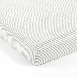 Promo 🤩 Lush Decor Baby Stripe Soft & Plush Fitted Crib Sheet - 52"x 28" X 9" ⌛