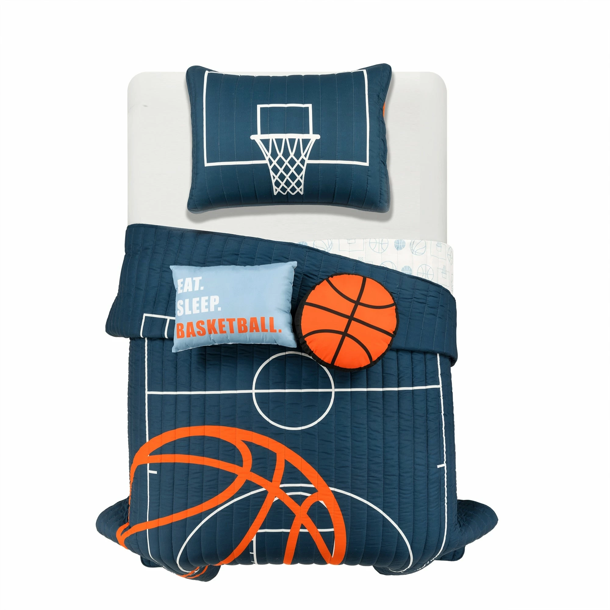 Wholesale π Lush Decor π Basketball Game Quilt Set Charcoal β 13 Wholesale π Lush Decor π Basketball Game Quilt Set Charcoal β - Image 13