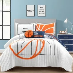 Wholesale π Lush Decor π Basketball Game Quilt Set Charcoal β 28 Wholesale π Lush Decor π Basketball Game Quilt Set Charcoal β -Lush Decor Shop Lush Decor Basketball Game Quilt Set 13