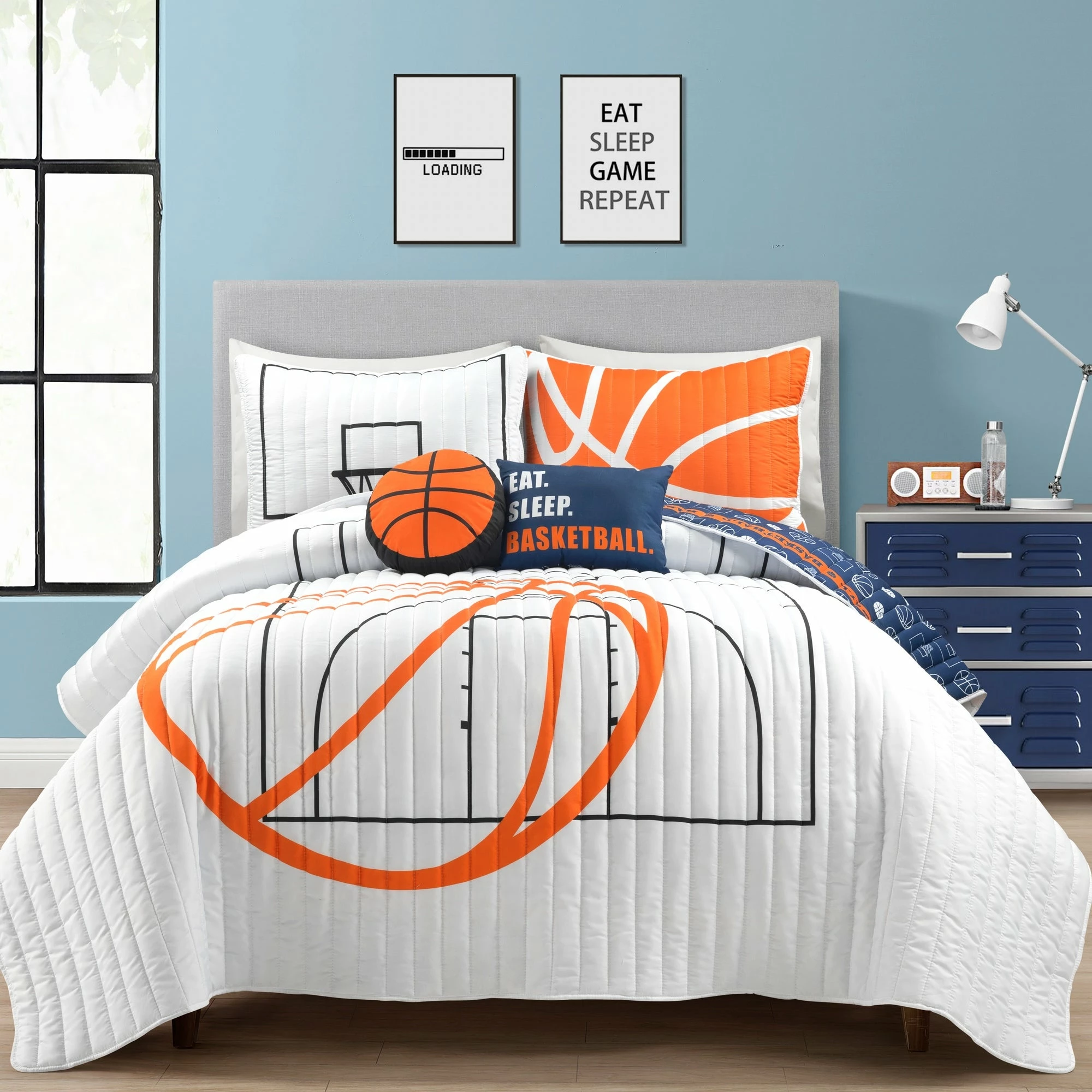 Wholesale π Lush Decor π Basketball Game Quilt Set Charcoal β 14 Wholesale π Lush Decor π Basketball Game Quilt Set Charcoal β - Image 14