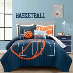 Wholesale π Lush Decor π Basketball Game Quilt Set Charcoal β 22 Wholesale π Lush Decor π Basketball Game Quilt Set Charcoal β -Lush Decor Shop Lush Decor Basketball Game Quilt Set 7