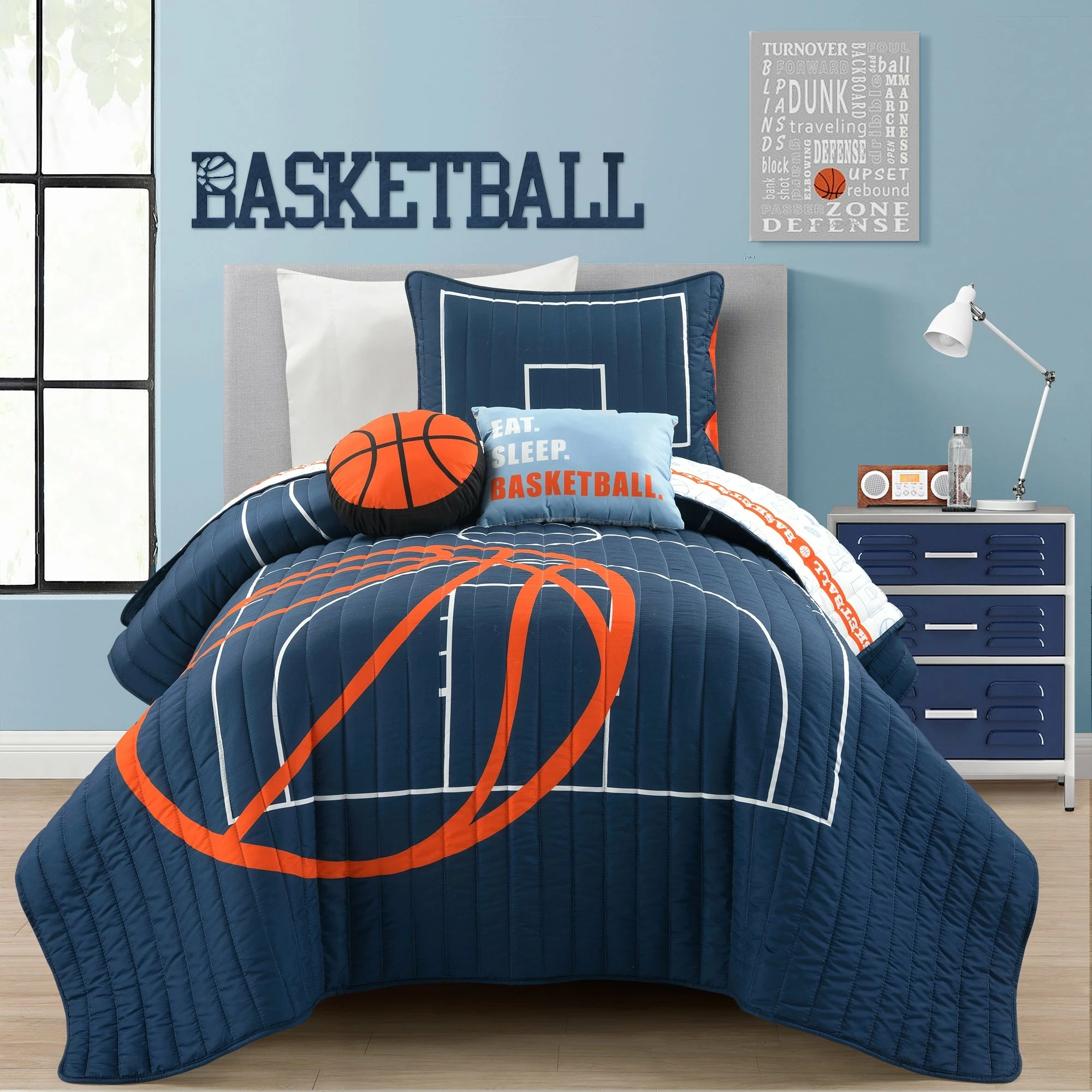 Wholesale π Lush Decor π Basketball Game Quilt Set Charcoal β 10 Wholesale π Lush Decor π Basketball Game Quilt Set Charcoal β - Image 10