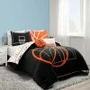 Buy 🔔 Lush Decor 🏀 Basketball Game Reversible Oversized Comforter Set Black/orange 😀