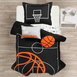Buy 🔔 Lush Decor 🏀 Basketball Game Reversible Oversized Comforter Set Black/orange 😀 -Lush Decor Shop Lush Decor Basketball Game Reversible Oversized Comforter Set 11