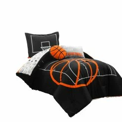 Buy 🔔 Lush Decor 🏀 Basketball Game Reversible Oversized Comforter Set Black/orange 😀 -Lush Decor Shop Lush Decor Basketball Game Reversible Oversized Comforter Set 13