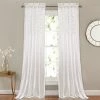 Coupon 🔥 Lush Decor Bayview Elastic Embroidery Window Curtain Panels - 108" X 54" 🔥