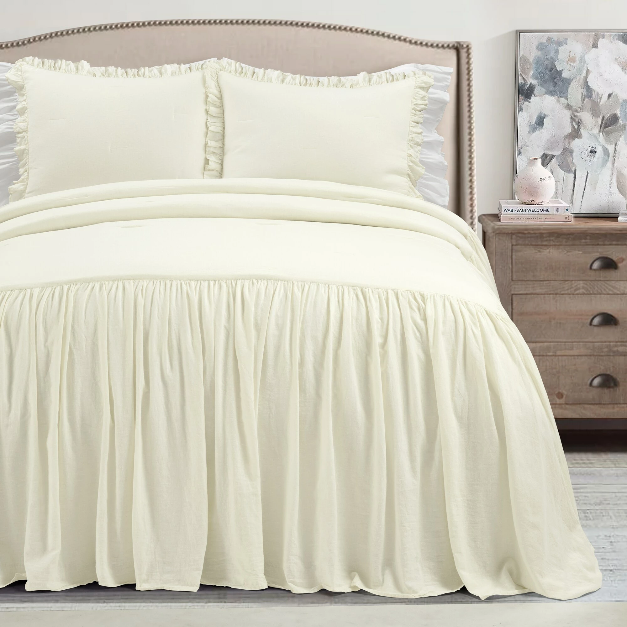 New π Lush Decor Belgian Flax Prewashed Linen Rich Cotton Blend Bedspread 3Piece Set β€οΈ 2 New π Lush Decor Belgian Flax Prewashed Linen Rich Cotton Blend Bedspread 3Piece Set β€οΈ - Image 2