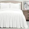 New 🌟 Lush Decor Belgian Flax Prewashed Linen Rich Cotton Blend Bedspread 3Piece Set ❤️