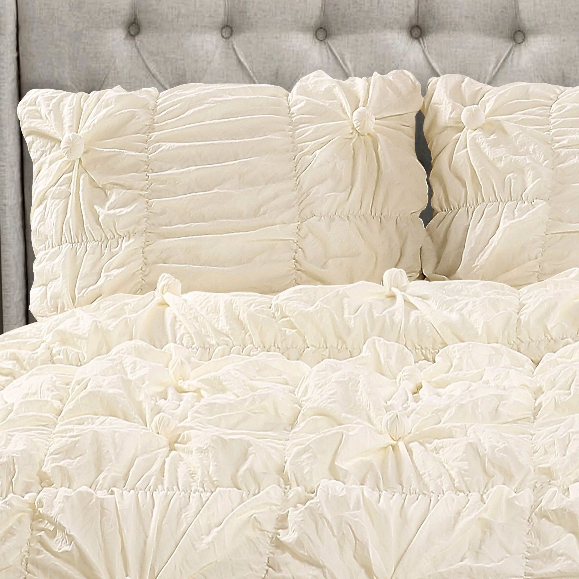 Best deal π€© Lush Decor Bella Sabby Chic 3 Piece Comforter Set Light Gray π 2 Best deal π€© Lush Decor Bella Sabby Chic 3 Piece Comforter Set Light Gray π - Image 2