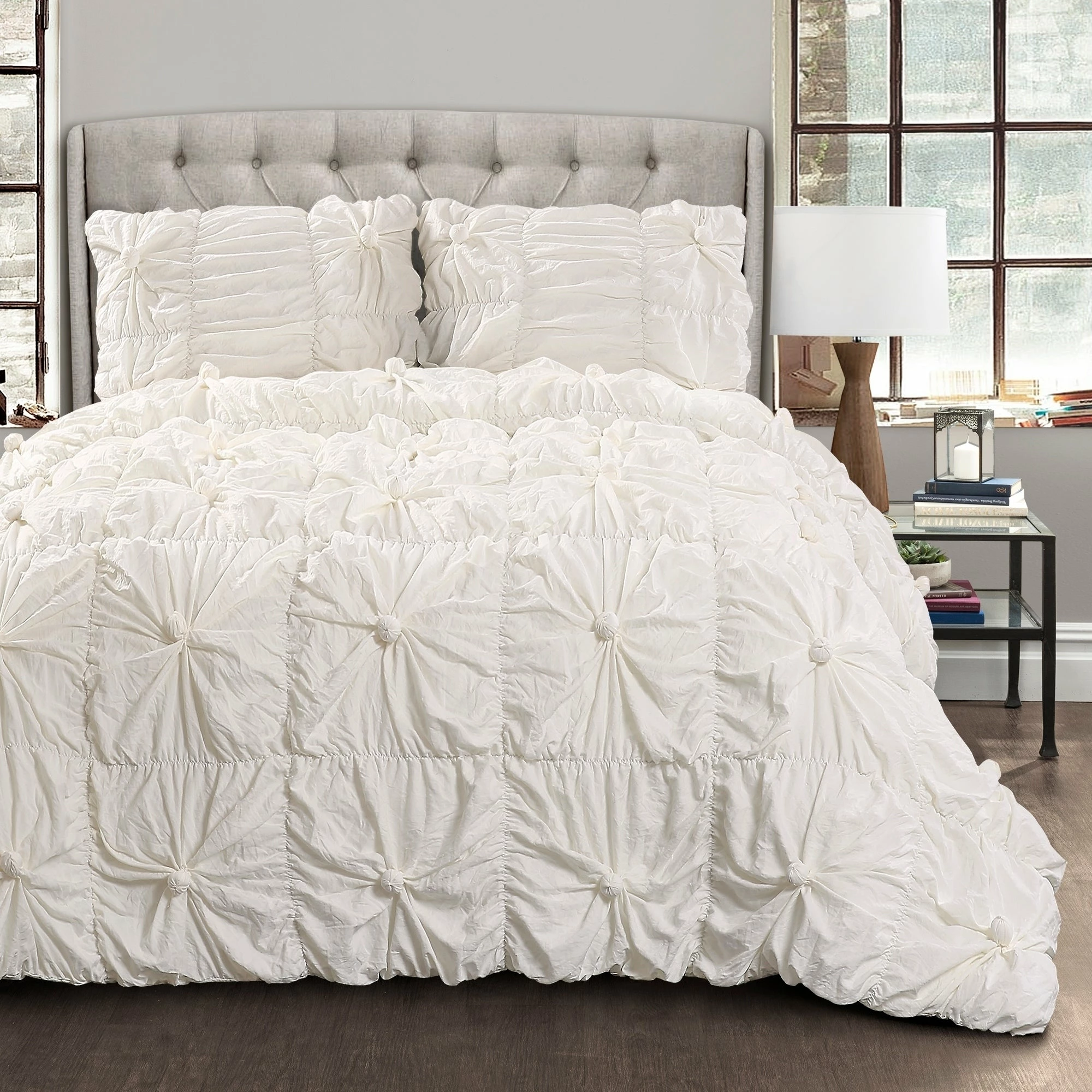 Best deal π€© Lush Decor Bella Sabby Chic 3 Piece Comforter Set Light Gray π 4 Best deal π€© Lush Decor Bella Sabby Chic 3 Piece Comforter Set Light Gray π - Image 4