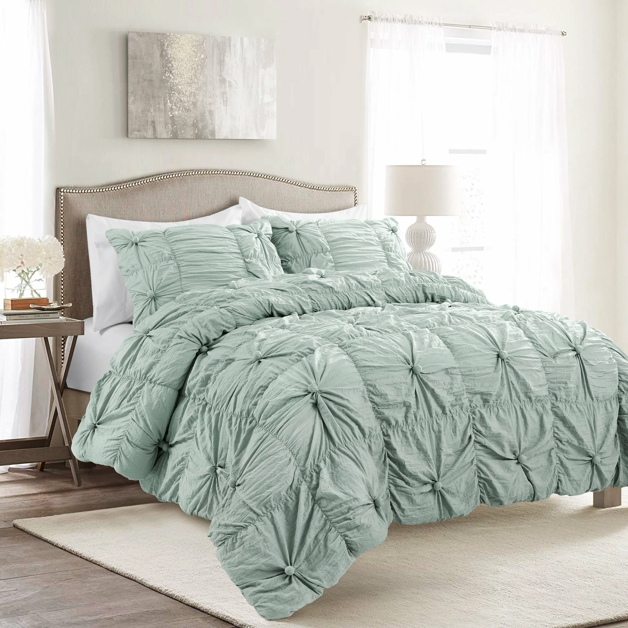 Best deal π€© Lush Decor Bella Sabby Chic 3 Piece Comforter Set Light Gray π 9 Best deal π€© Lush Decor Bella Sabby Chic 3 Piece Comforter Set Light Gray π - Image 9