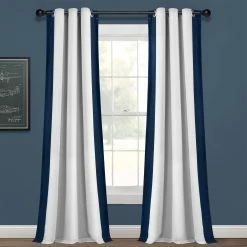 Promo ๐ Lush Decor Block Border 100% Lined Grommet Blackout Window Curtain Panel Single White/navy ๐ 18 Promo ๐ Lush Decor Block Border 100% Lined Grommet Blackout Window Curtain Panel Single White/navy ๐ -Lush Decor Shop Lush Decor Block Border 10025 Lined Grommet Blackout Window Curtain Panel Single 4