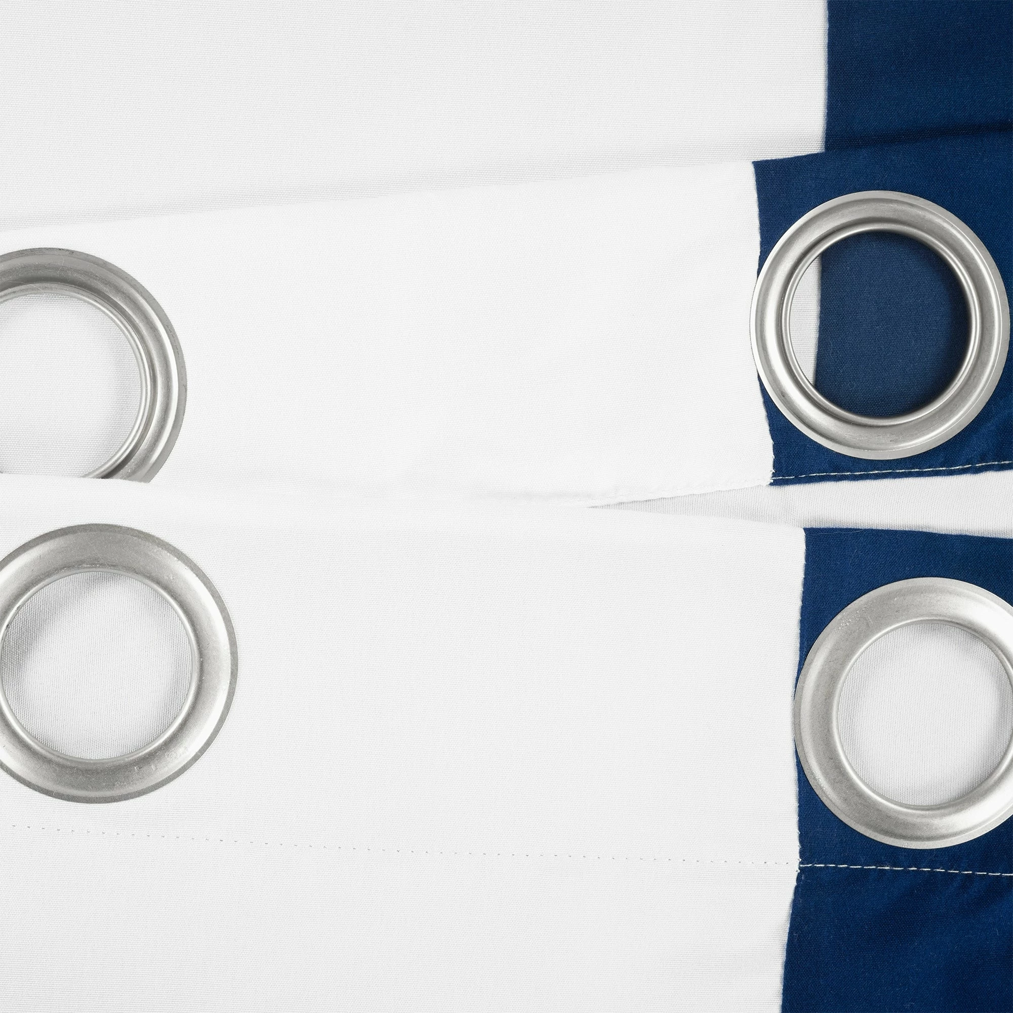 Promo ๐ Lush Decor Block Border 100% Lined Grommet Blackout Window Curtain Panel Single White/navy ๐ 6 Promo ๐ Lush Decor Block Border 100% Lined Grommet Blackout Window Curtain Panel Single White/navy ๐ - Image 6