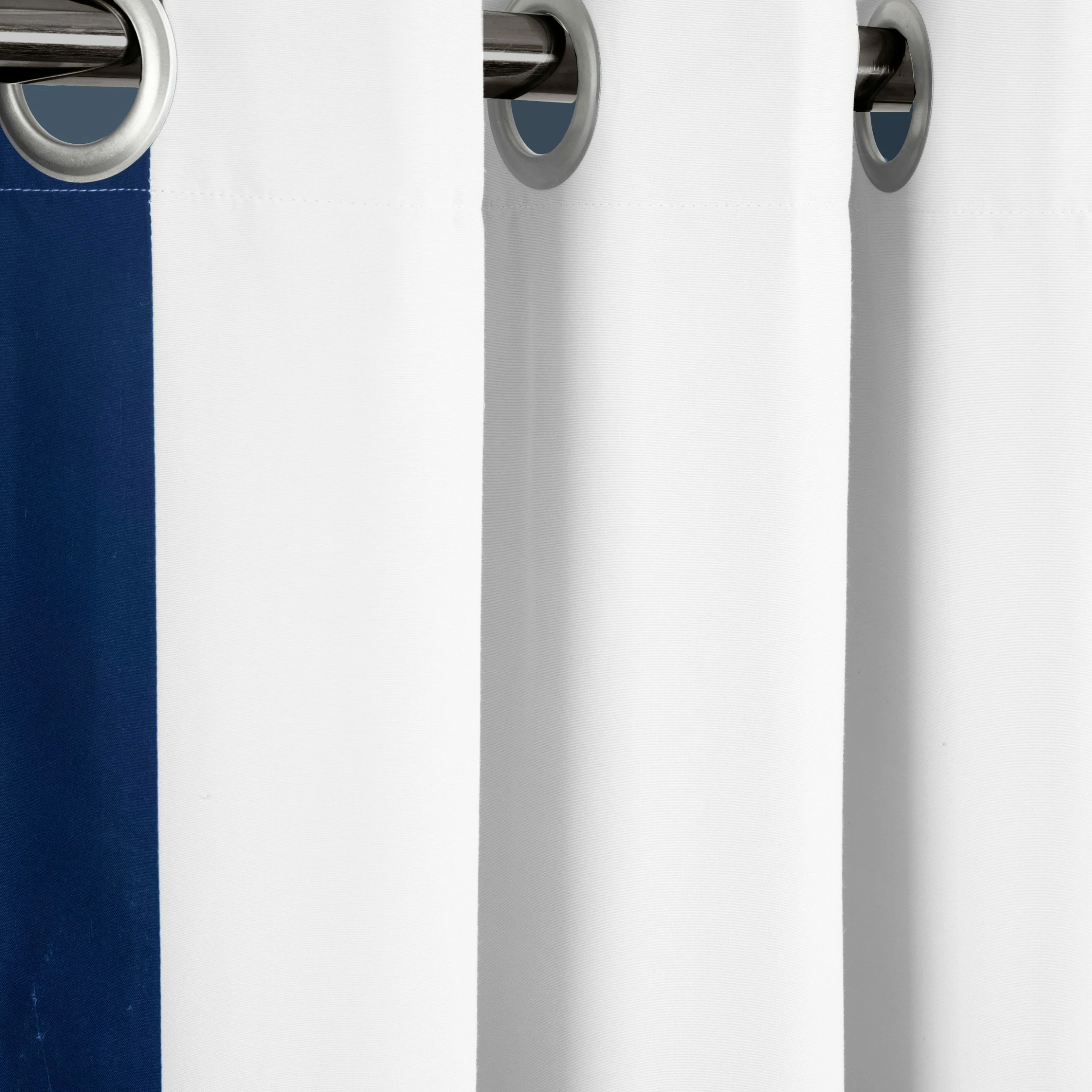 Promo ๐ Lush Decor Block Border 100% Lined Grommet Blackout Window Curtain Panel Single White/navy ๐ 7 Promo ๐ Lush Decor Block Border 100% Lined Grommet Blackout Window Curtain Panel Single White/navy ๐ - Image 7