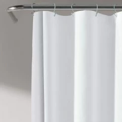 Outlet 👏 Lush Decor Block Border Shower Curtain Single White/navy ✨ -Lush Decor Shop Lush Decor Block Border Shower Curtain Single 5