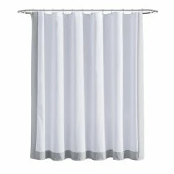 Outlet 👏 Lush Decor Block Border Shower Curtain Single White/navy ✨ -Lush Decor Shop Lush Decor Block Border Shower Curtain Single 6