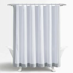 Outlet 👏 Lush Decor Block Border Shower Curtain Single White/navy ✨ -Lush Decor Shop Lush Decor Block Border Shower Curtain Single 8