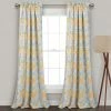 Discount 🎁 Lush Decor Blooming Flower Room Darkening Window Curtain Panel Pair - 52"W X 84"L - 52"W X 84"L Yellow & Gray 🔥