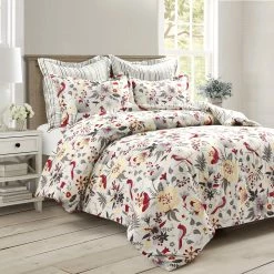 Best Sale β Lush Decor Blooming Garden Reversible 5 Piece Comforter Set β