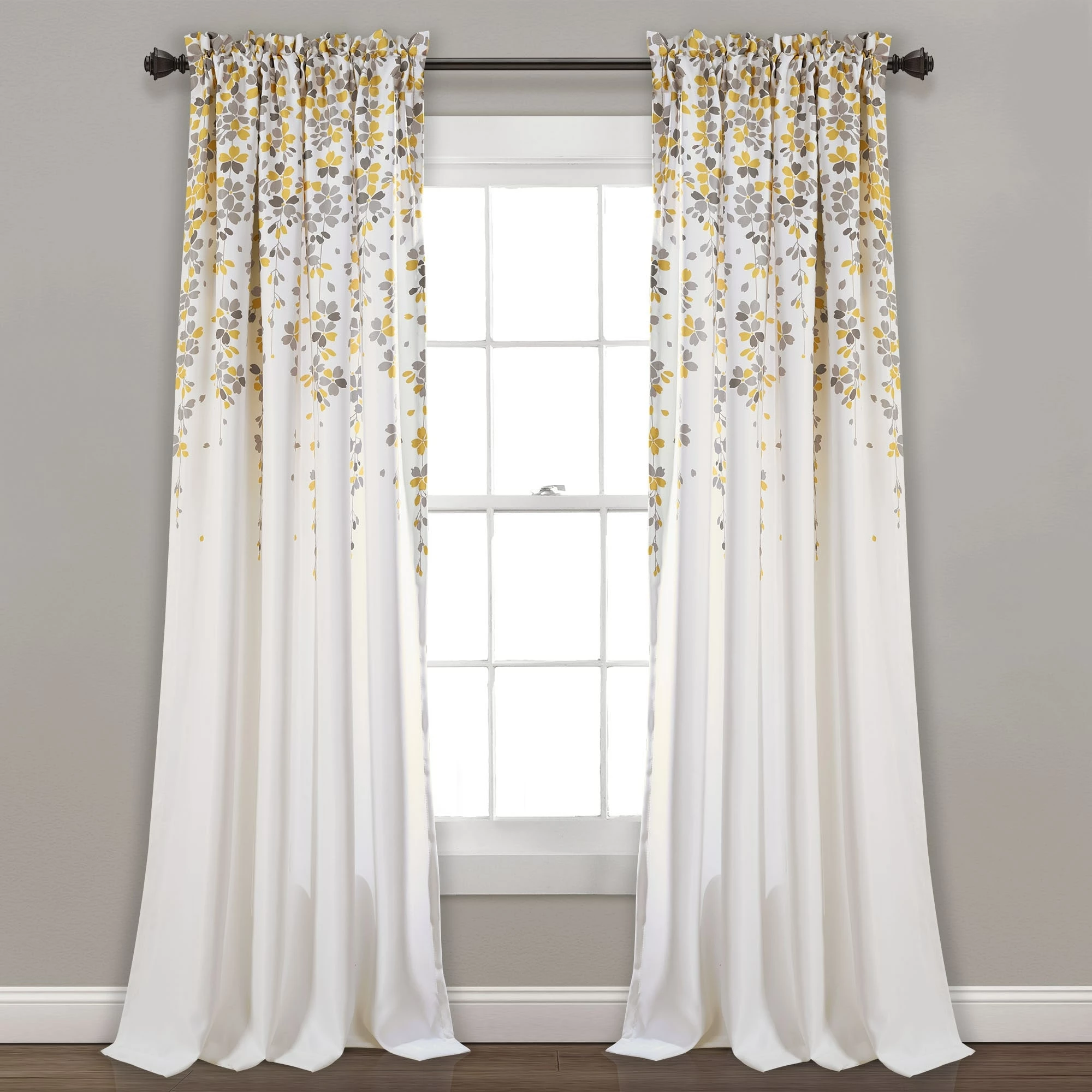 Best Pirce π€© Lush Decor Blue Faux Silk 84-inch Flower Drop Single Curtain Panel β 4 Best Pirce π€© Lush Decor Blue Faux Silk 84-inch Flower Drop Single Curtain Panel β - Image 4