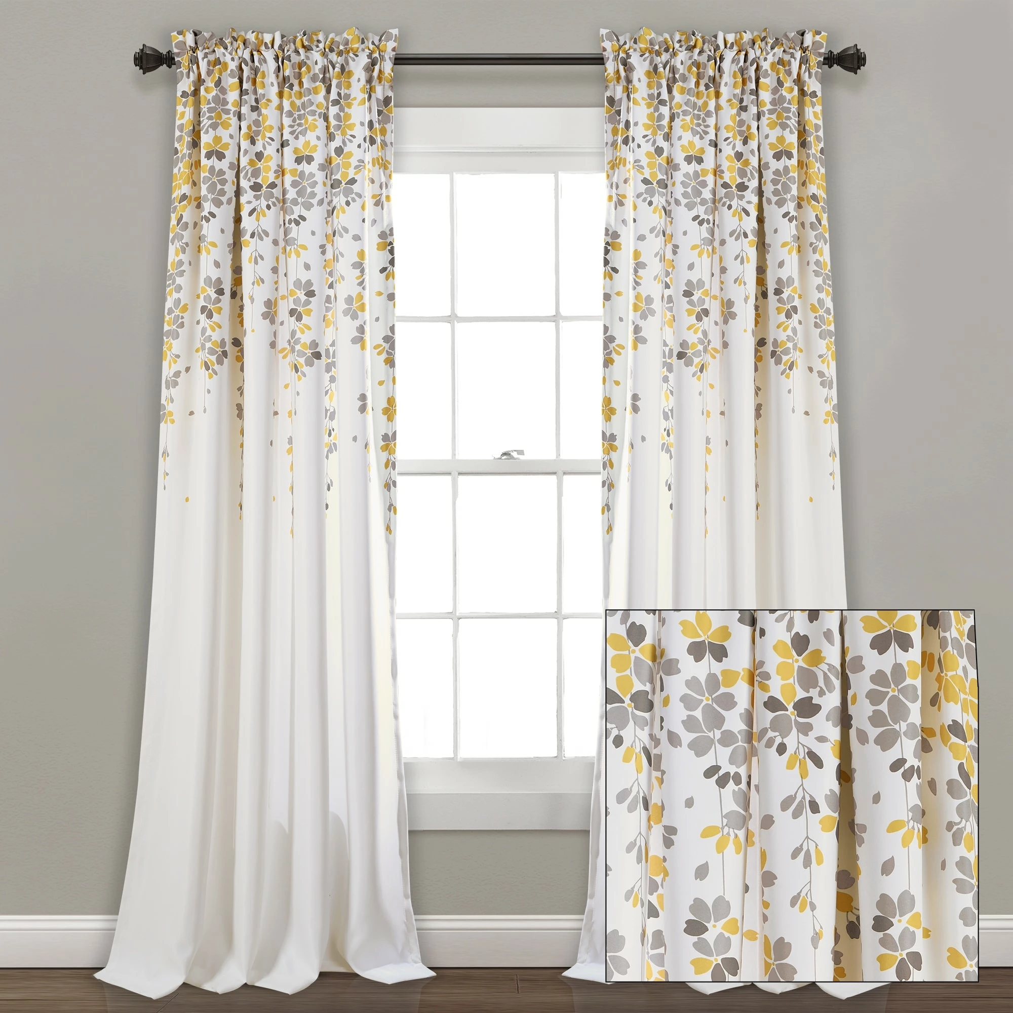 Best Pirce π€© Lush Decor Blue Faux Silk 84-inch Flower Drop Single Curtain Panel β 6 Best Pirce π€© Lush Decor Blue Faux Silk 84-inch Flower Drop Single Curtain Panel β - Image 6