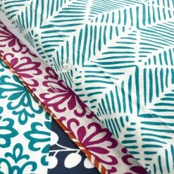 Flash Sale ✨ Lush Decor Bohemian Stripe Reversible 3 Piece Cotton Duvet Set Turquoise&orange 🎉 -Lush Decor Shop Lush Decor Bohemian Stripe Reversible 3 Piece Cotton Duvet Set 14