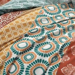 Flash Sale ✨ Lush Decor Bohemian Stripe Reversible 3 Piece Cotton Duvet Set Turquoise&orange 🎉 -Lush Decor Shop Lush Decor Bohemian Stripe Reversible 3 Piece Cotton Duvet Set 6