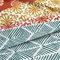 Flash Sale ✨ Lush Decor Bohemian Stripe Reversible 3 Piece Cotton Duvet Set Turquoise&orange 🎉 -Lush Decor Shop Lush Decor Bohemian Stripe Reversible 3 Piece Cotton Duvet Set 7