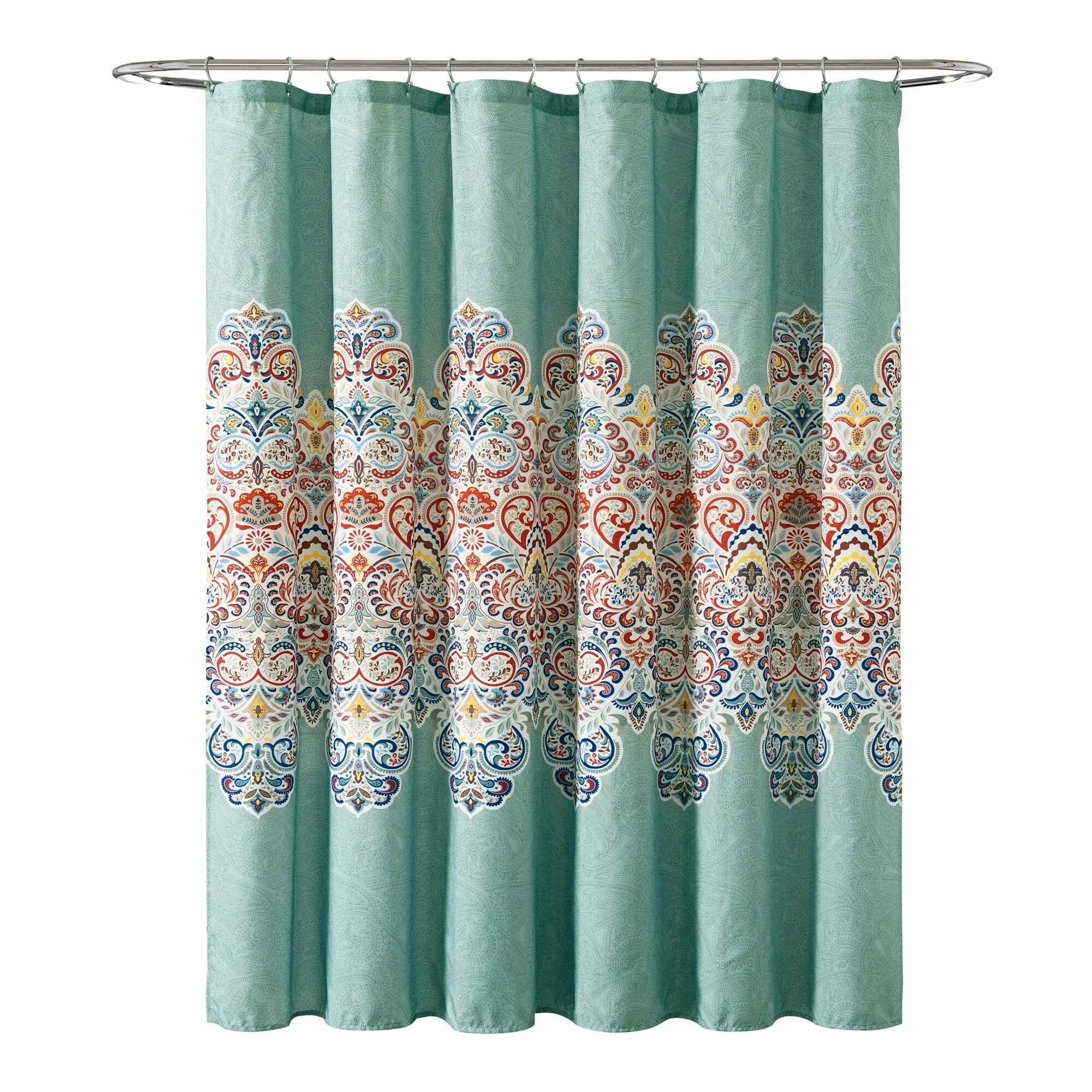 Wholesale π₯° Lush Decor Boho Chic Shower Curtain With Peva Lining And Rings Set Seafoam β 4 Wholesale π₯° Lush Decor Boho Chic Shower Curtain With Peva Lining And Rings Set Seafoam β - Image 4