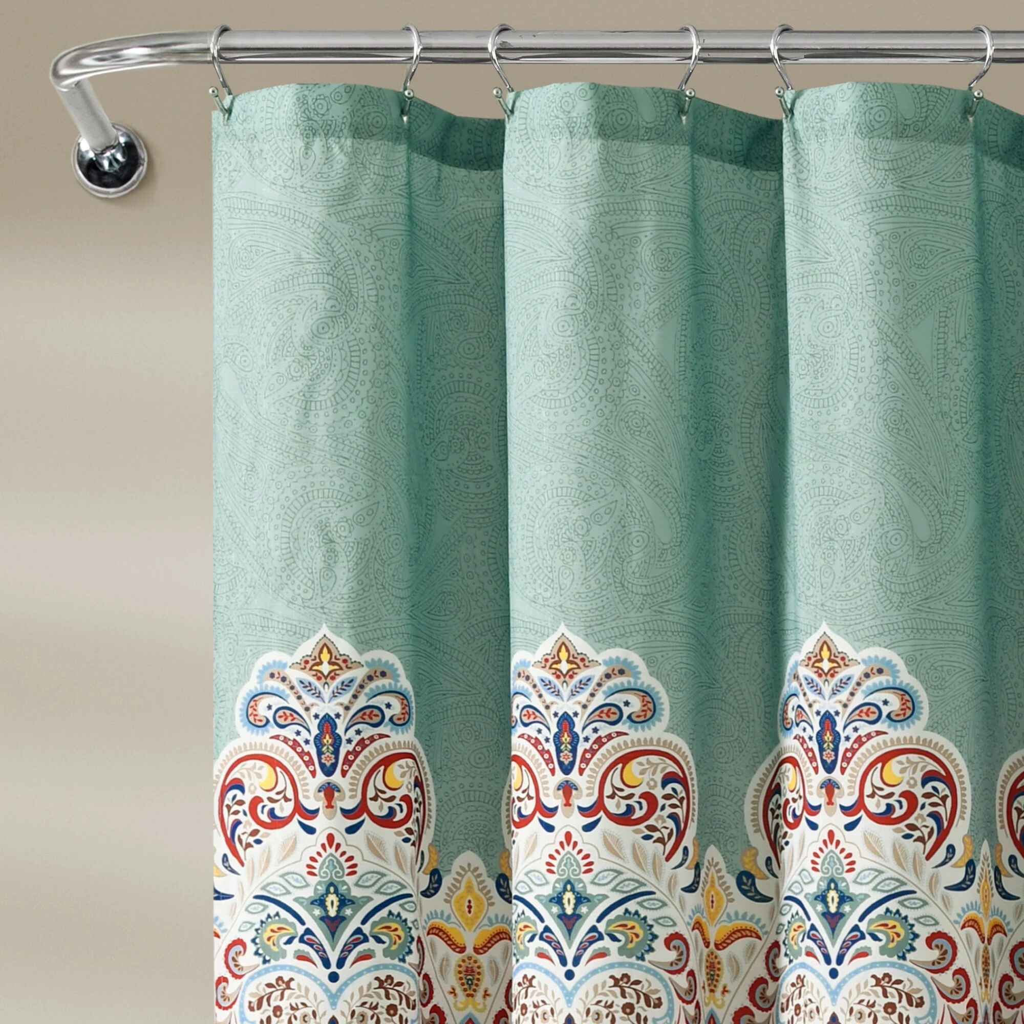 Wholesale π₯° Lush Decor Boho Chic Shower Curtain With Peva Lining And Rings Set Seafoam β 9 Wholesale π₯° Lush Decor Boho Chic Shower Curtain With Peva Lining And Rings Set Seafoam β - Image 9
