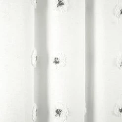 Cheapest ⌛ Lush Decor Boho Circle Tufted Yarn Dyed Eco-Friendly Recycled Cotton Shower Curtain Single Gray 😀 -Lush Decor Shop Lush Decor Boho Circle Tufted Yarn Dyed Eco Friendly Recycled Cotton Shower Curtain Single 5