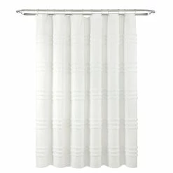 Coupon 🧨 Lush Decor Boho Kendra Tufted Yarn Dyed Eco-Friendly Recycled Cotton Shower Curtain Single Light Gray ✔️ -Lush Decor Shop Lush Decor Boho Kendra Tufted Yarn Dyed Eco Friendly Recycled Cotton Shower Curtain Single 3