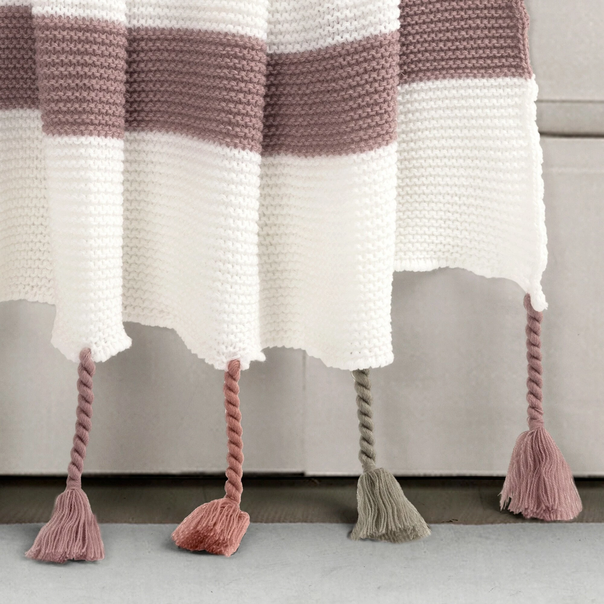 Cheap π₯ Lush Decor Boho Knitted Braided Tassel Throw Single Teal/rust β 5 Cheap π₯ Lush Decor Boho Knitted Braided Tassel Throw Single Teal/rust β - Image 5