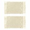 Flash Sale 🎁 Lush Decor Boho Macrame Handcrafted Indoor/Outdoor Washable Water Repellent Placemat 2 Piece Set - 12" X 18"+3" Fringe White 🧨