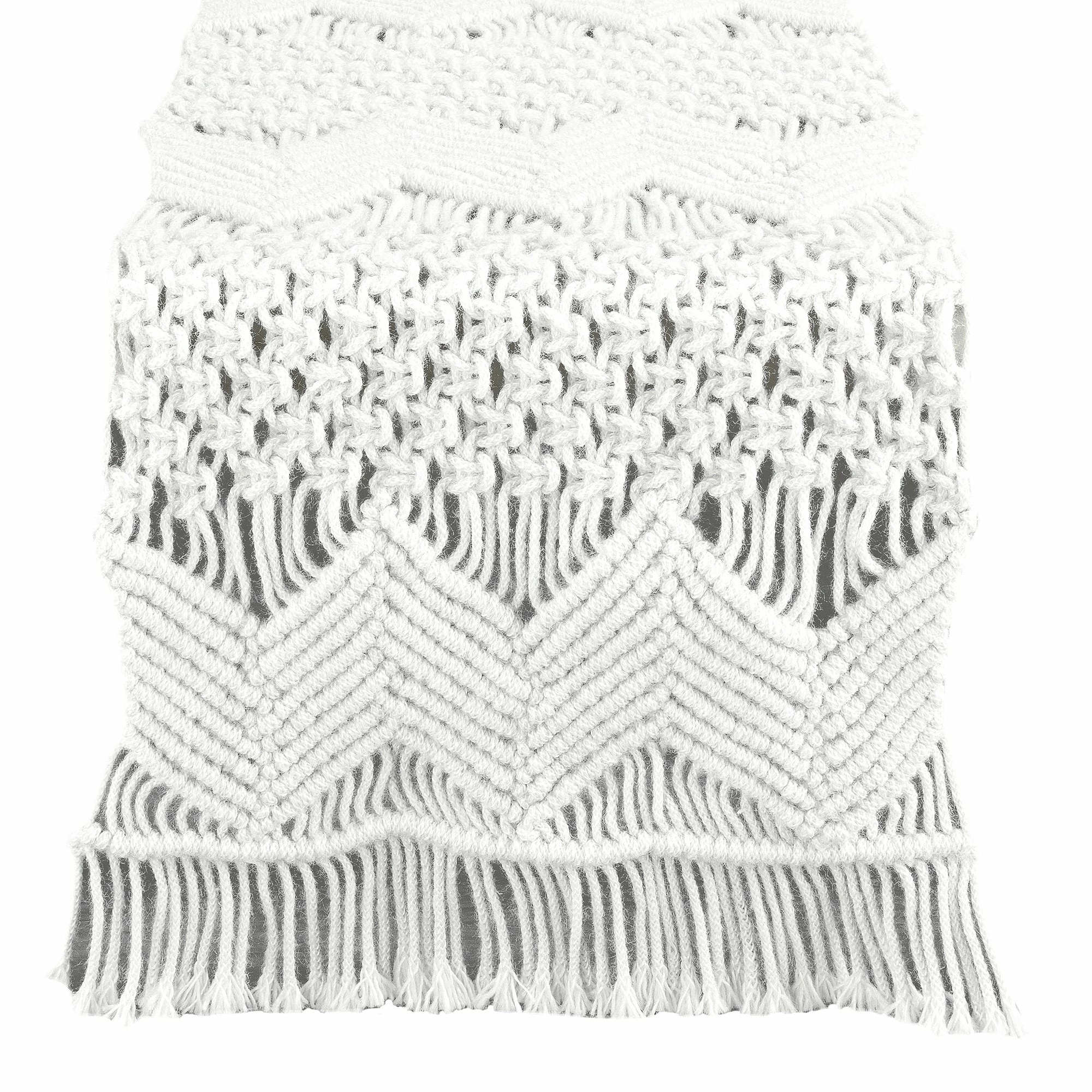 Cheap π Lush Decor Boho Macrame Handcrafted Indoor/Outdoor Washable Water Repellent Runner Single - 13" X 72"+3" Fringe White π 10 Cheap π Lush Decor Boho Macrame Handcrafted Indoor/Outdoor Washable Water Repellent Runner Single - 13" X 72"+3" Fringe White π - Image 10